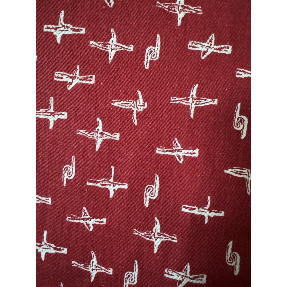 VTG 90s Y2K Barn Fly Sleeveless Top Red Western Barbed Wire Print Size Large - Picture 2 of 5